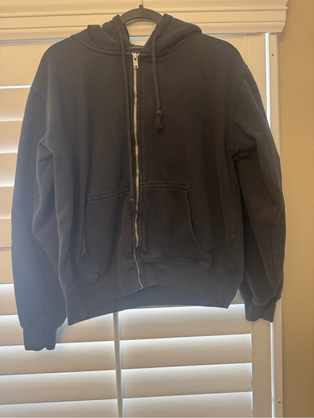 Brandy Melville Black Zip Up Hoodie Oversized (Fits XS to Med)